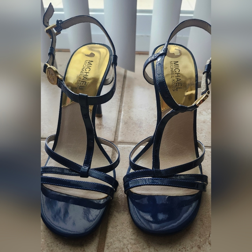 Michael Kors Navy Strappy Heels